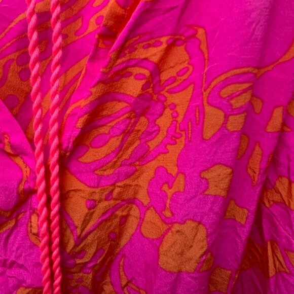 Lilly Pulitzer Pink Finn Silk Halter Pop Orange Tassel Tank Top/Cami Size XS - Picture 10 of 10